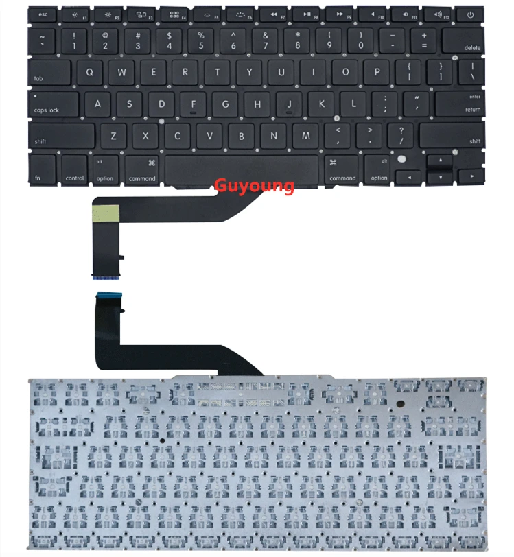 Клавиатура ноутбука английская американская клавиатура для Macbook Pro 15 &quotA1398 2012 2013