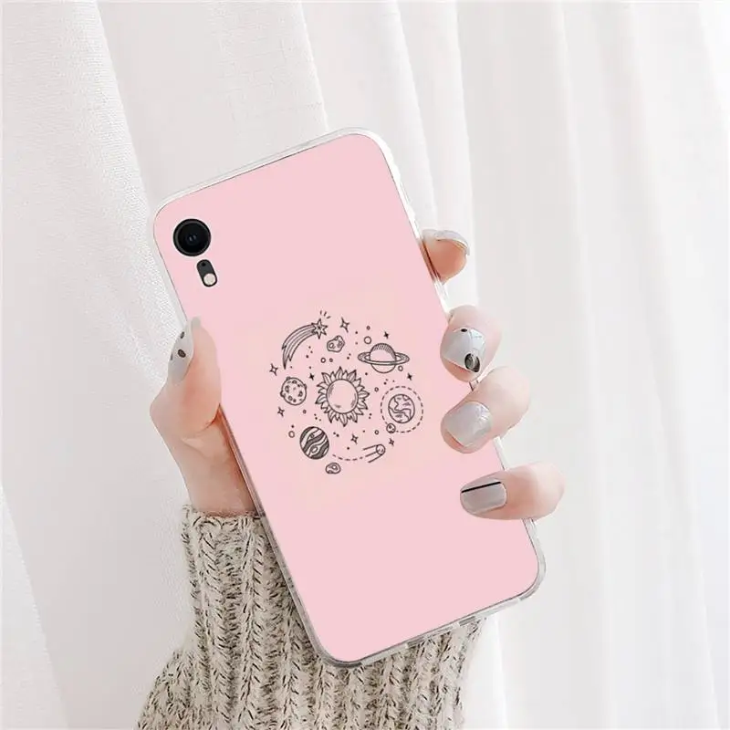 

YNDFCNB pink background text Phone Case For iPhone X XS MAX 11 12 pro max 6 6s 7 7plus 8 8Plus 5 5S XR se 2020 case