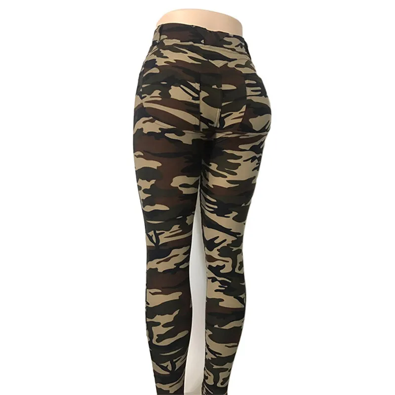 

Women Camouflage Leggings Fashion High Waist Fitness 2018 Skinny Push Up Pants Lift The Hips Absorption Legging