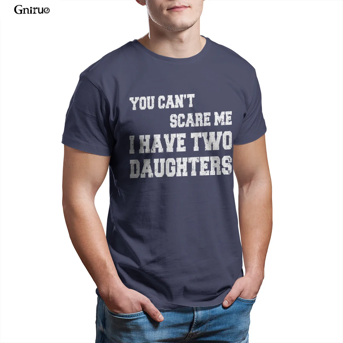 

Wholesale You Can't Scare Me I Have Two Daughters Word Funny Fashion Couples Male Aesthetic For Boy Mens Clothes 93345