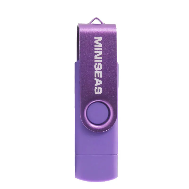 Флэш-накопитель USB Смартфон OTG 32 ГБ 16 ГБ 8 ГБ 4 ГБ Pen Drive внешнее хранилище Pen Drive USB-накопитель Флэш-накопитель - Цвет: Purple