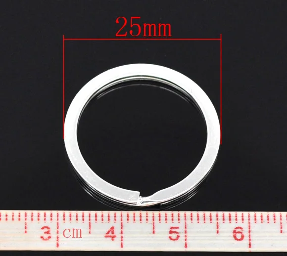

Hot Fashion Silver Color Chain Keyrings Split Rings Key Rings Accessories Women Men Key Chains
