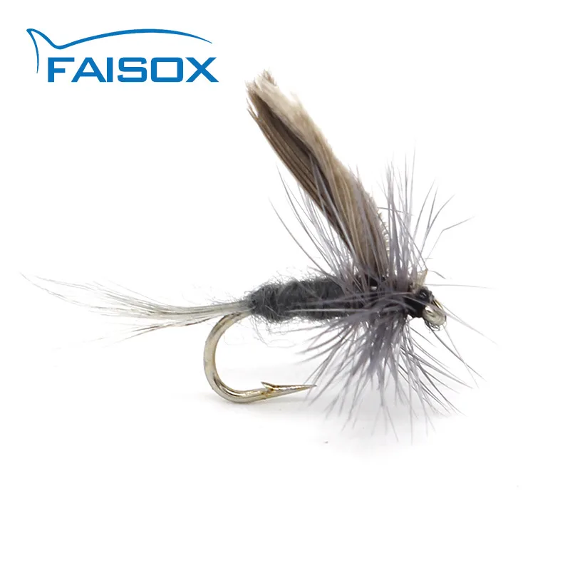 Faisox 6 шт. синие Дун засушенные мухи Fly рыболовные приманки для форель окунь рука
