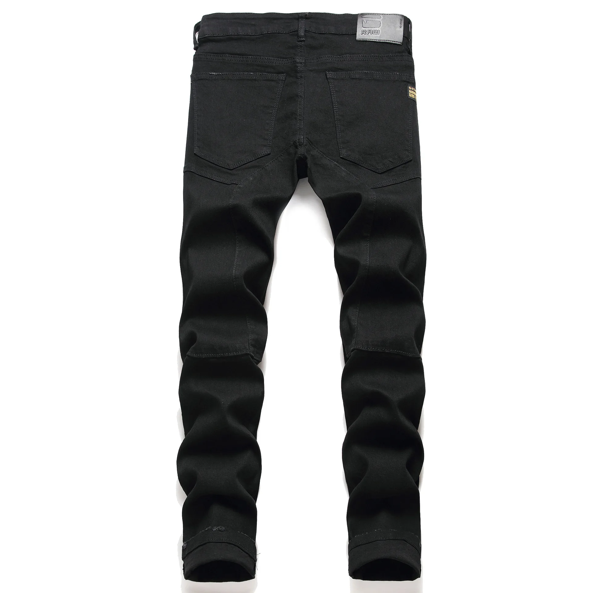 Джинсы в европейском и американском стиле мужские черные эластичные брюки с