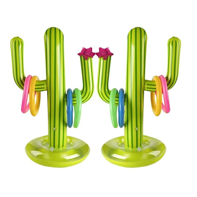 

New PVC Inflatable Cactus Toss Party Bar Party Beach Travel Pool Toys Set Ice Swimming Pool Game Floating Toys Water Sports