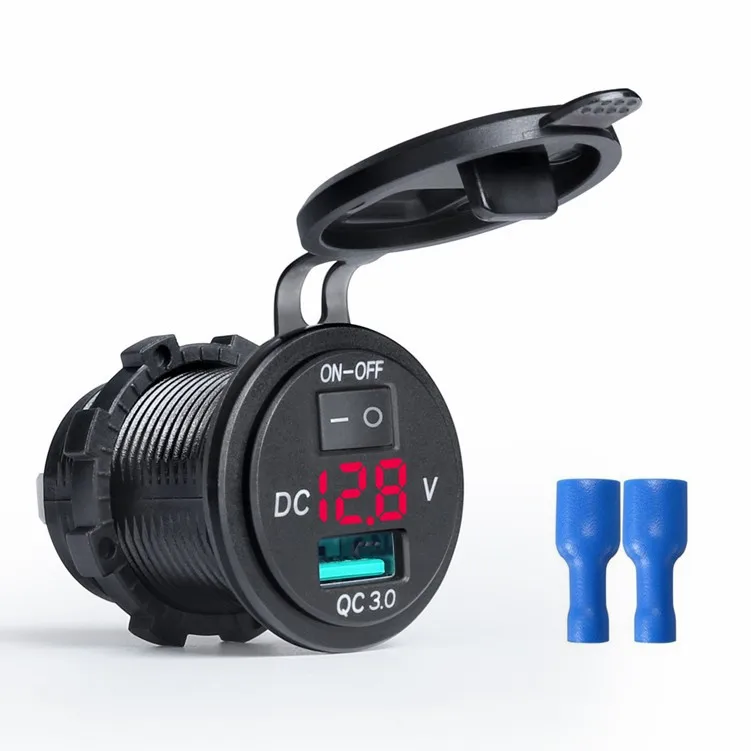 Быстрая зарядка QC 3 0 водонепроницаемое зарядное светодиодный USB для автомобиля