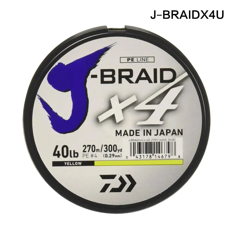 Daiwa Fishing Line J Braid X4 270 m Fluorescent PE Braided 4 Strand Carp | Спорт и развлечения