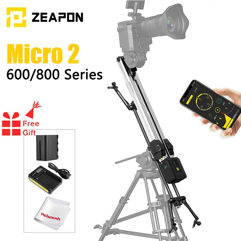 ZEAPON Micro 2 моторизованный слайдер E600 E800 DSLR рельсовый для камеры бесшумный с двойным