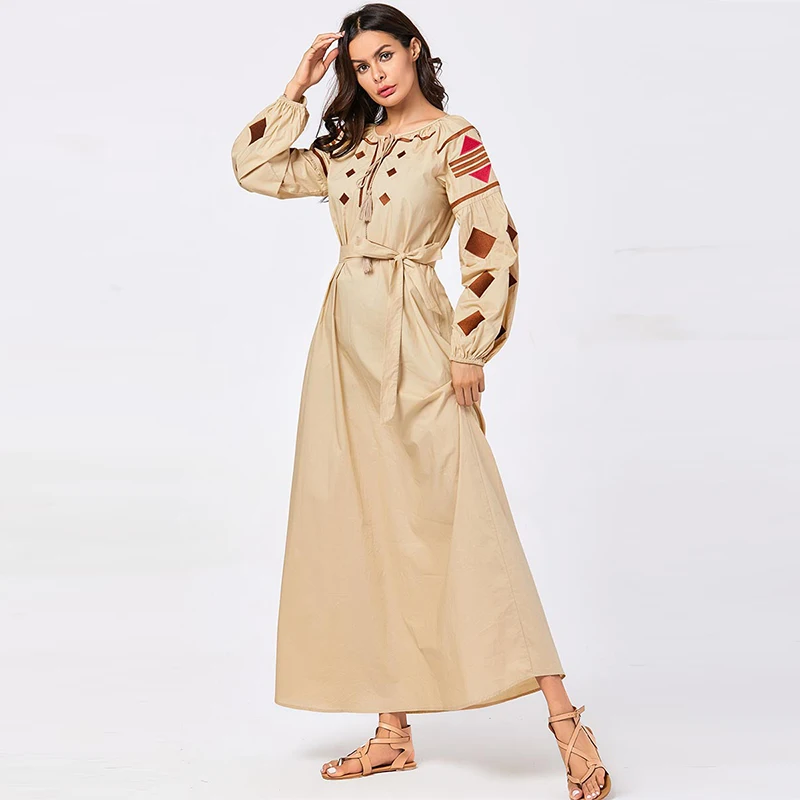 Новое мусульманское платье Дубай Мода размера плюс женское исламское