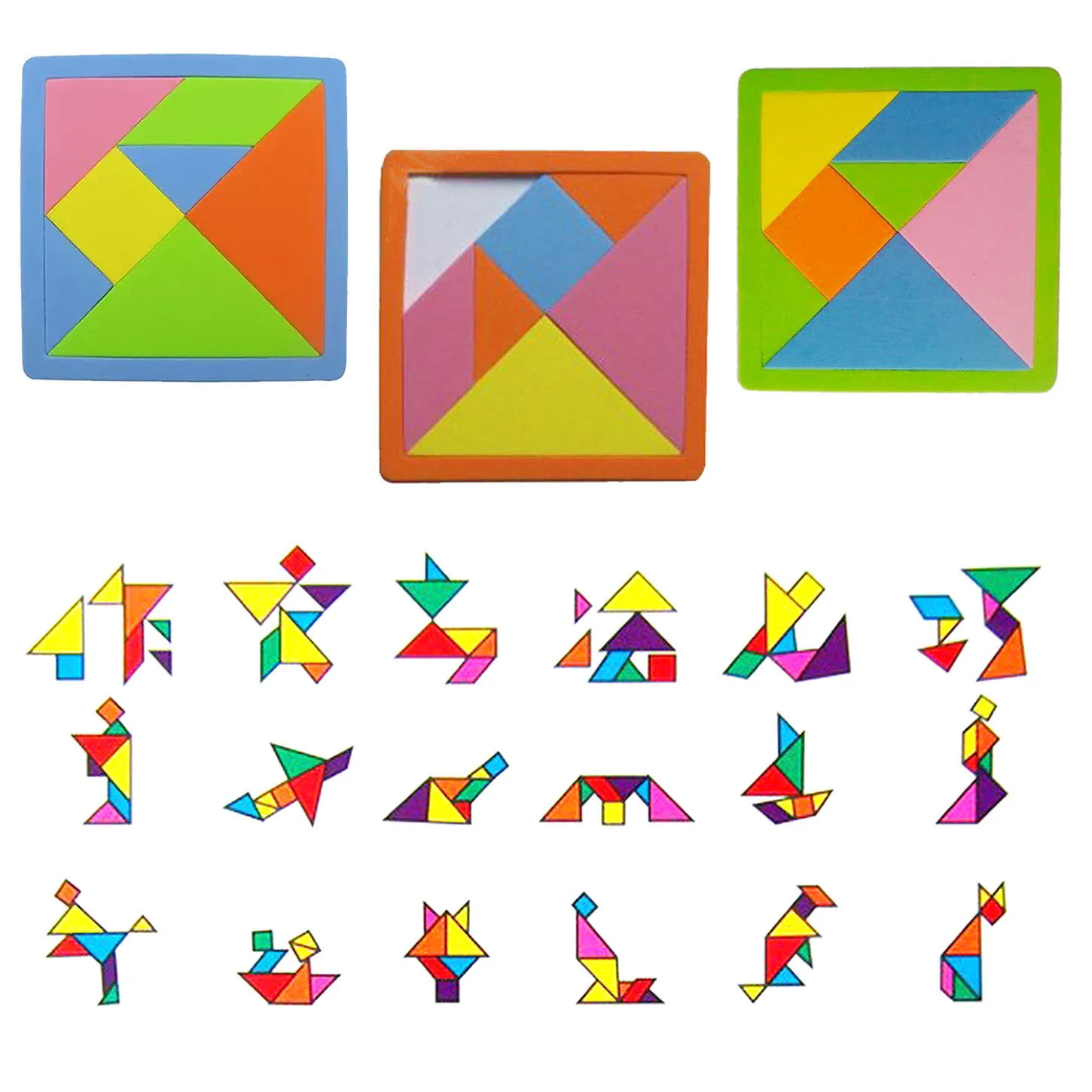 7 штук EVA пена Tangram мозга обучающая игра головоломка детские игрушки|Пазлы| |