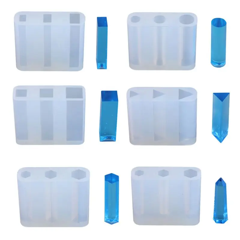 

UV Epoxy Mold DIY Pendant Jewelry Crystal Silicone Molds Hexagonal Round Geometric Shape Craft Making Mould