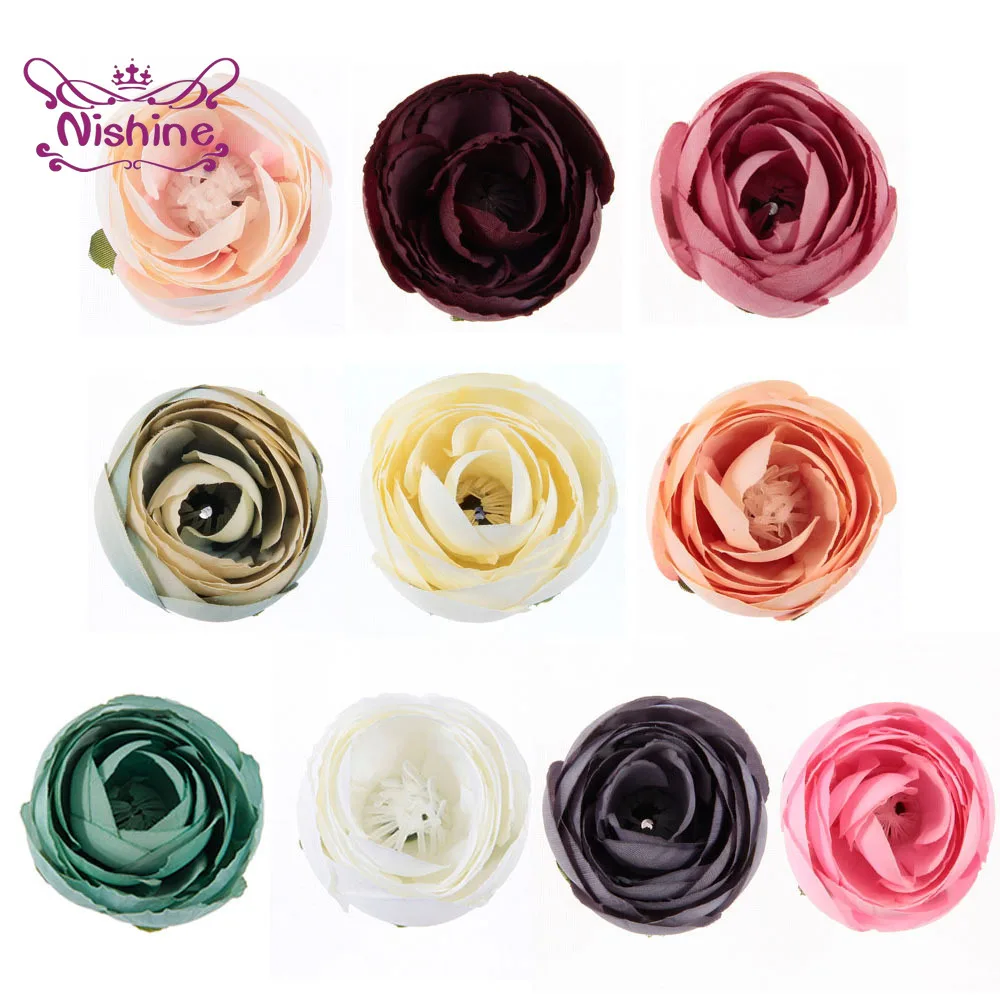 

Резинки для волос Детские, для девочек, с цветами, 10 шт./лот, ручной работы, 10 видов цветов