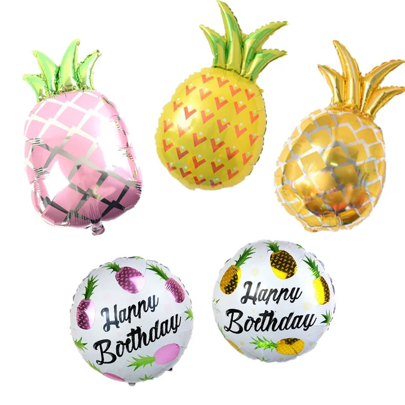 Воздушный шар из фольги в виде ананаса с фруктами для детей и взрослых украшение