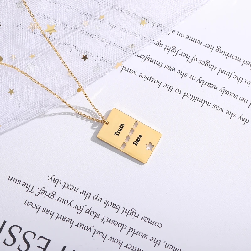 Новинка ожерелье с надписью Правда Поверьте имя кулон друзья золотые ювелирные