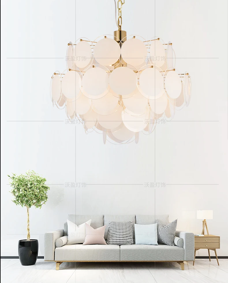 Постмодерн романтическая креативная стеклянная люстра Скандинавская гостиная