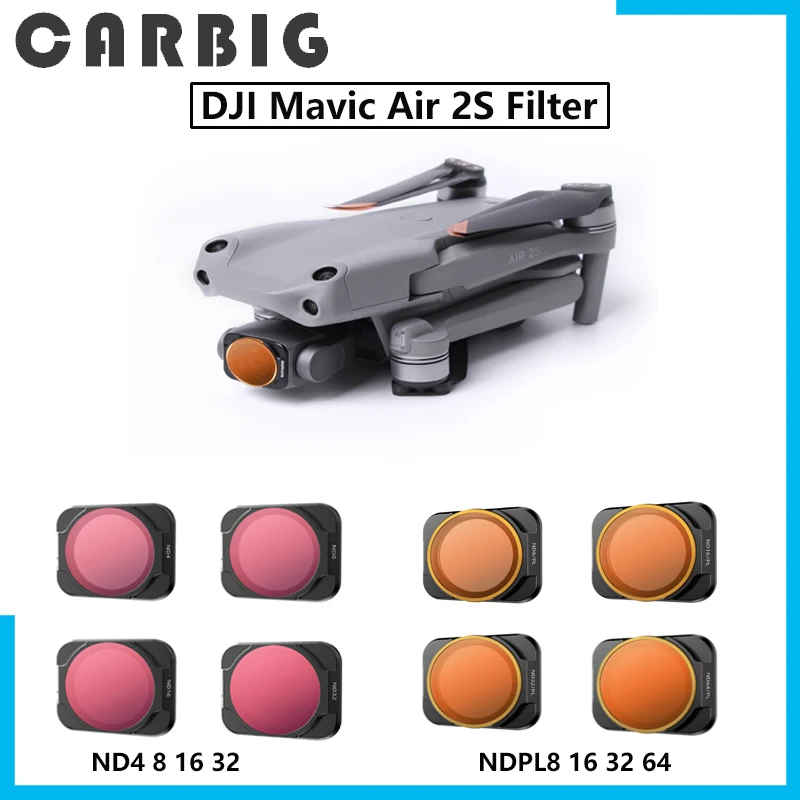 

Набор фильтров Mavic Air 2 S ND 8 ND8 16 32 64PL ND4 8 16 32 набор фильтров NDPL64 для объектива камеры DJI Air 2 S Аксессуары