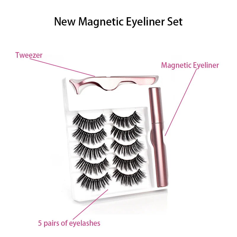 Новинка 5 пар накладные ресницы магнитная подводка для глаз набор магнитный
