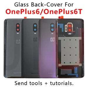 For OnePlus 6/6T Battery Glass Back Cover,Replace the Glass Back Case for oneplus6T.