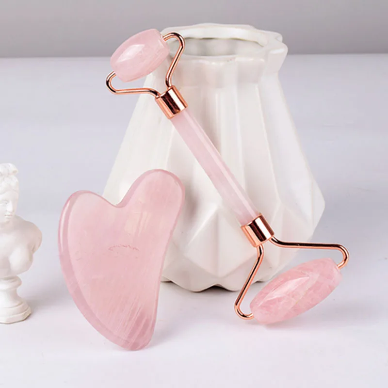 Инструмент для похудения гуаша с розовым кварцем инструмент здоровья кожи