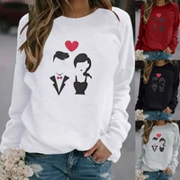 women valentines day printed tops long sleeve tops t shirts tunic