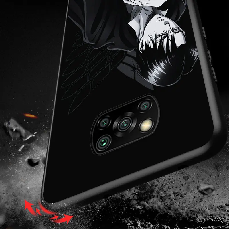 

Attack on Titan LeviAckerman For Xiaomi POCO F1 M3 X2 X3 NFC F2 M2 Pro Mi Mix 3 Play A3 A2 A1 lite 6 CC9 CC9E Phone Case