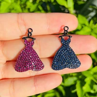 5pcs girl dress charm for women bracelet necklace earring making bling exquisite pendants for handmade fashion jewelry accessory