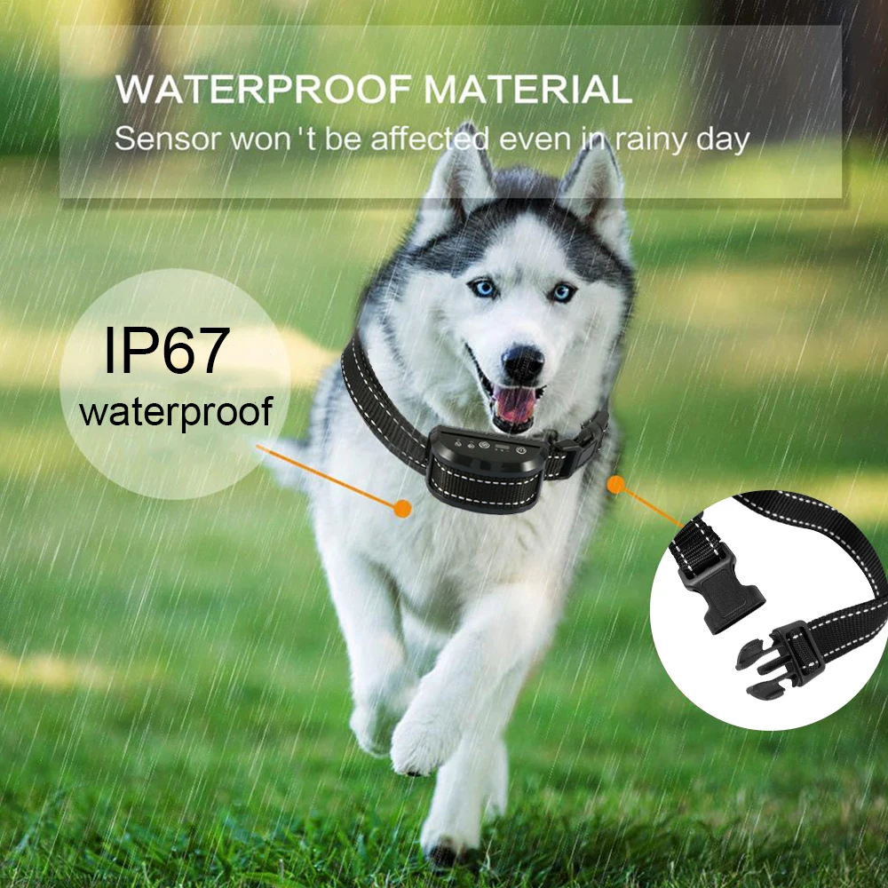 Дистанционный электрический ошейник для собак с вибрацией перезаряжаемый