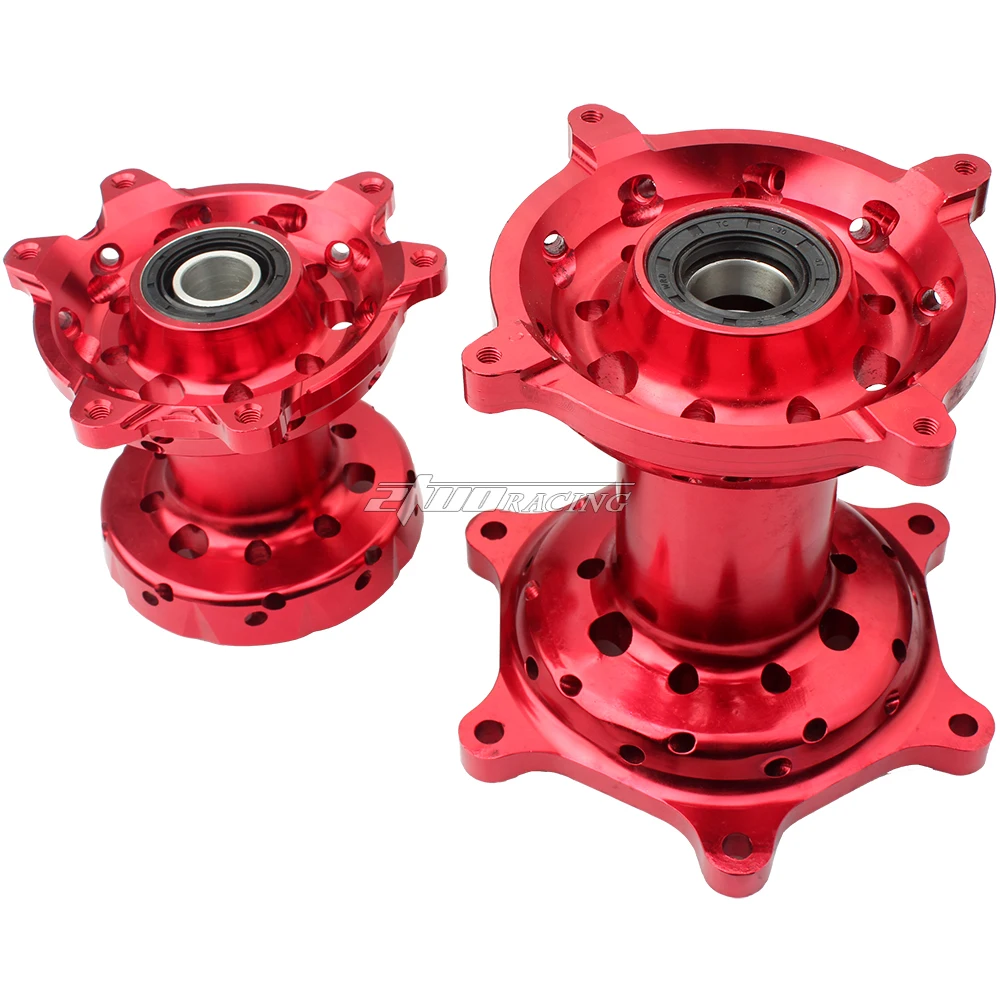 2PCS CNC Front & Rear Wheel Hubs For Honda CR125R CR250R CRF250X CRF450X CRF250R Pit Dirt Bike Parts |