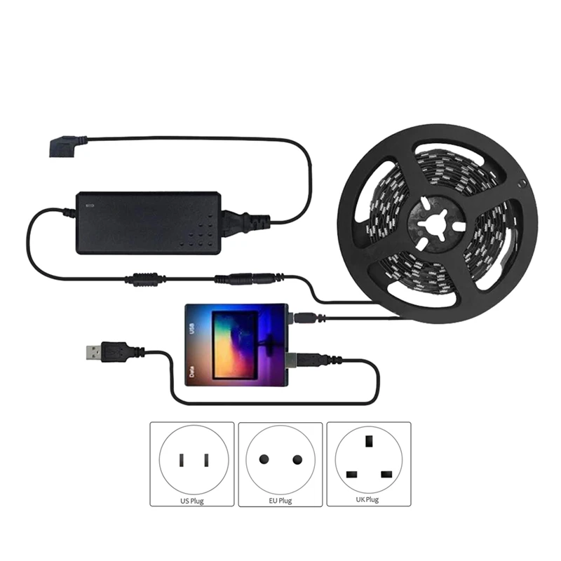 

LED TV Computer Backlight Light 2M 60 Pcs/M Streamer Controller LED Strip Light for Bedroom TV Background Light
