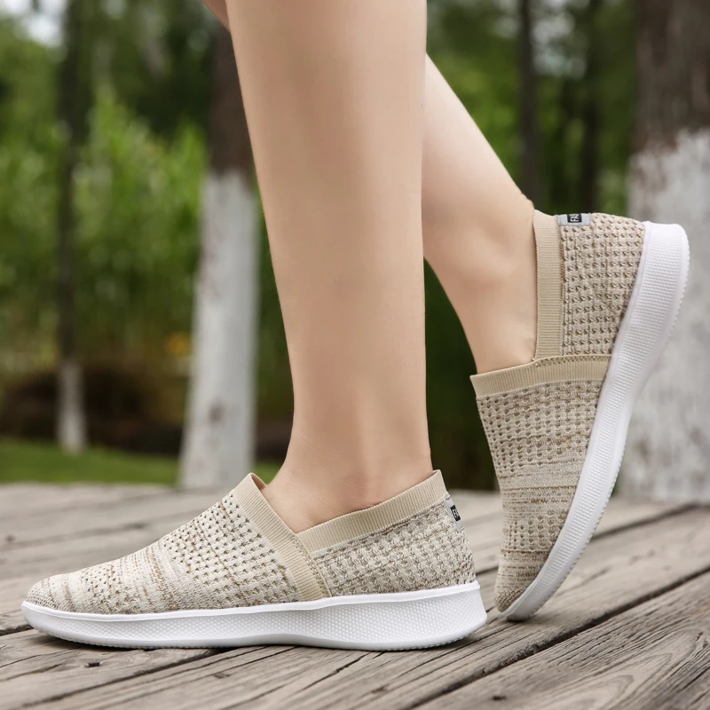

Walking Shoes Women Loafers Mesh Soft Non-Slip Flat Outdoor Ladies Sport Trainers Boat Shoes Gift for Mother Tenis De Mujer