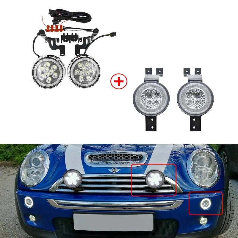 Прозрачные линзы с полным светодиодным сигналом поворота Halo W/Bumper Mini Rally Lights для
