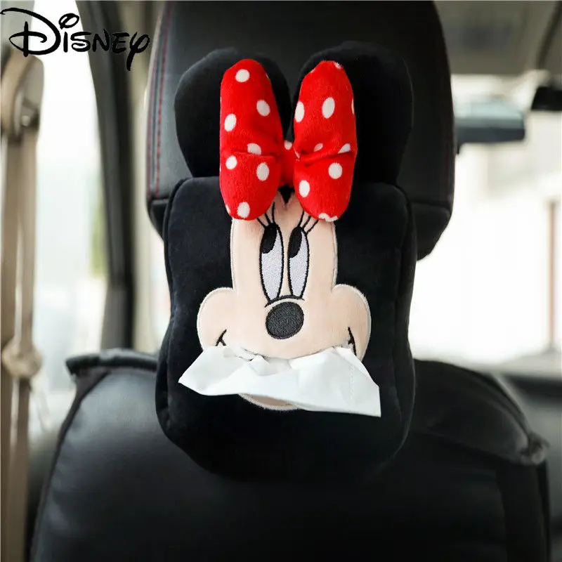 

Disney Fashion Plush Car Cute Cartoon Hanging Paper Box Simple Creative Chair Back Sun Visor Tissue Box Car Decorations