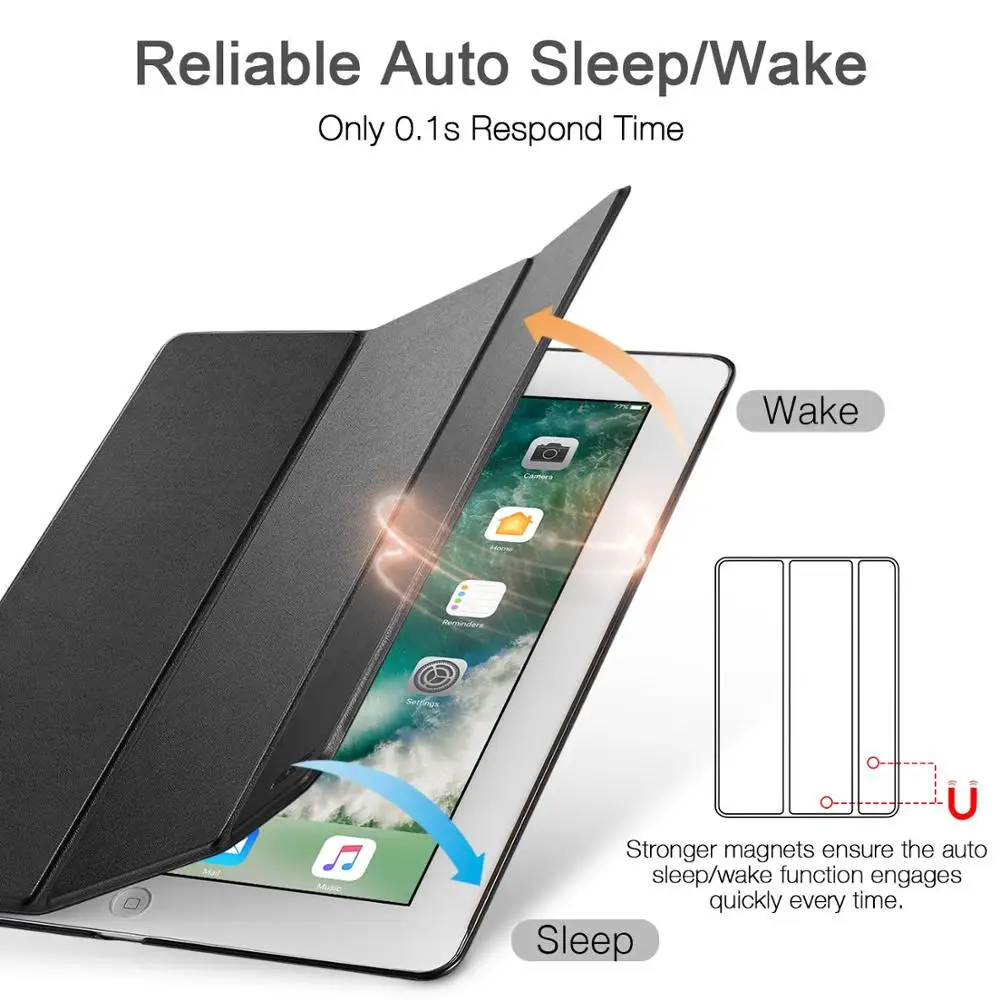 Чехол ESR для iPad 9,7, чехол Yippee, цветной, ультратонкий, светильник, вес из искусственной кожи, чехол на заднюю панель для iPad 6th Gen 9,7"