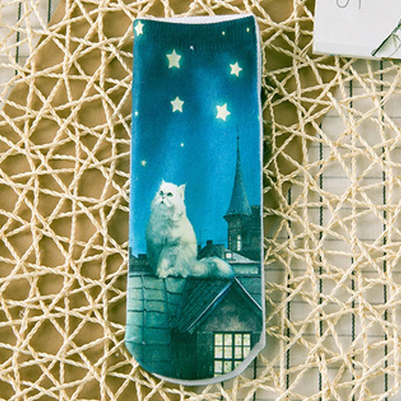 Новинка носки для девочек и мальчиков с 3D принтом день будущего милые низким