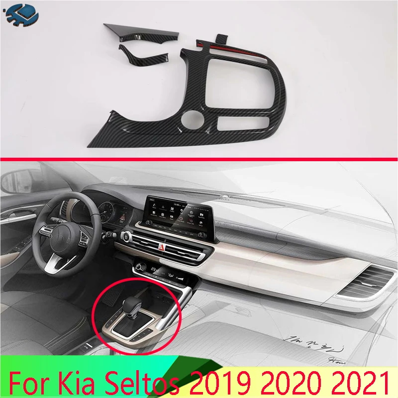 

Стикер для стайлинга автомобиля из углеродного волокна для Kia Seltos 2019 2020 2021