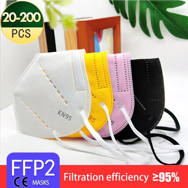 Маска fpp2 ffp2mask черная респираторная маска ffp2 kn95 маски для лица рта