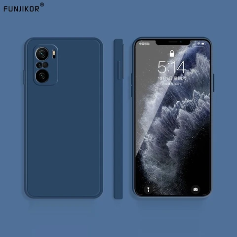 Мягкий чехол из жидкого силикона для Xiaomi Poco M3 F3 X3 NFC GT F2 Pro Mi 11i 5G A3 11T, чехол с квадратной рамкой