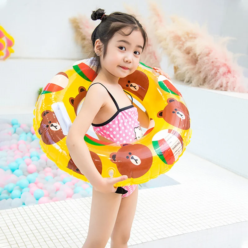 

Inflatable Children Lifebuoy Swimming Pool Ring for Swim Baby Buoyancy Swimming Toys Floating Cushion Circle With Inflator