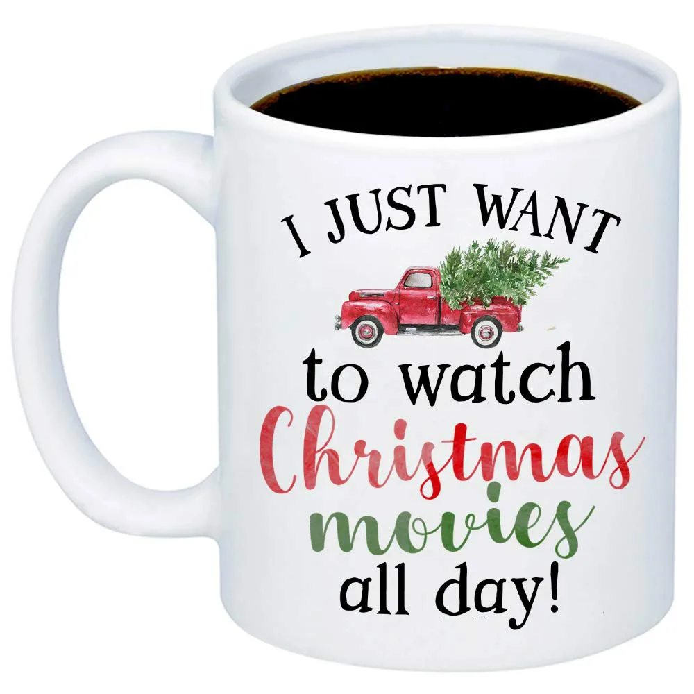 Рождественские кружки рождественские фильмы на весь день забавная Милая