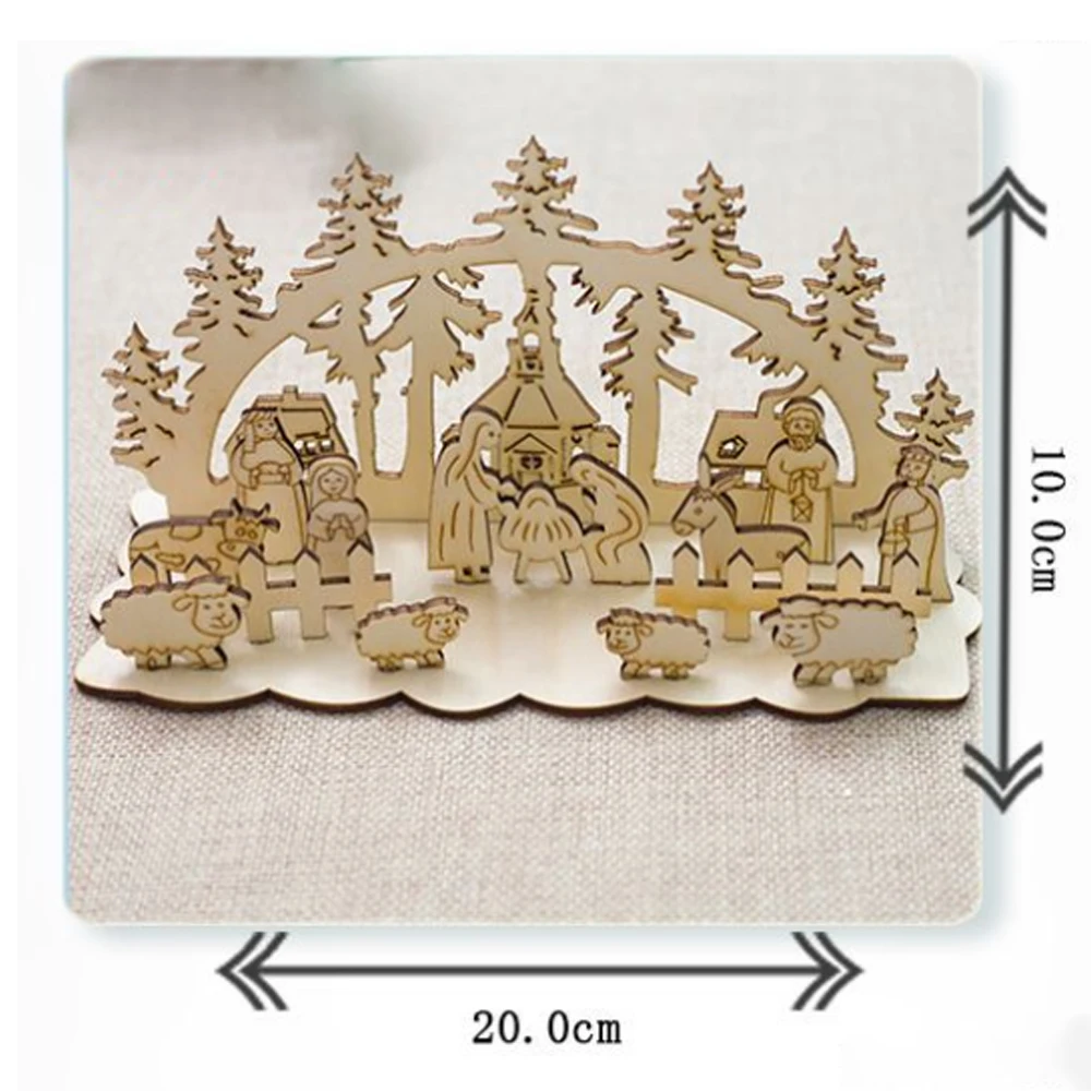 Деревянные поделки настольная Сращивание украшения Новогодние с возможностью