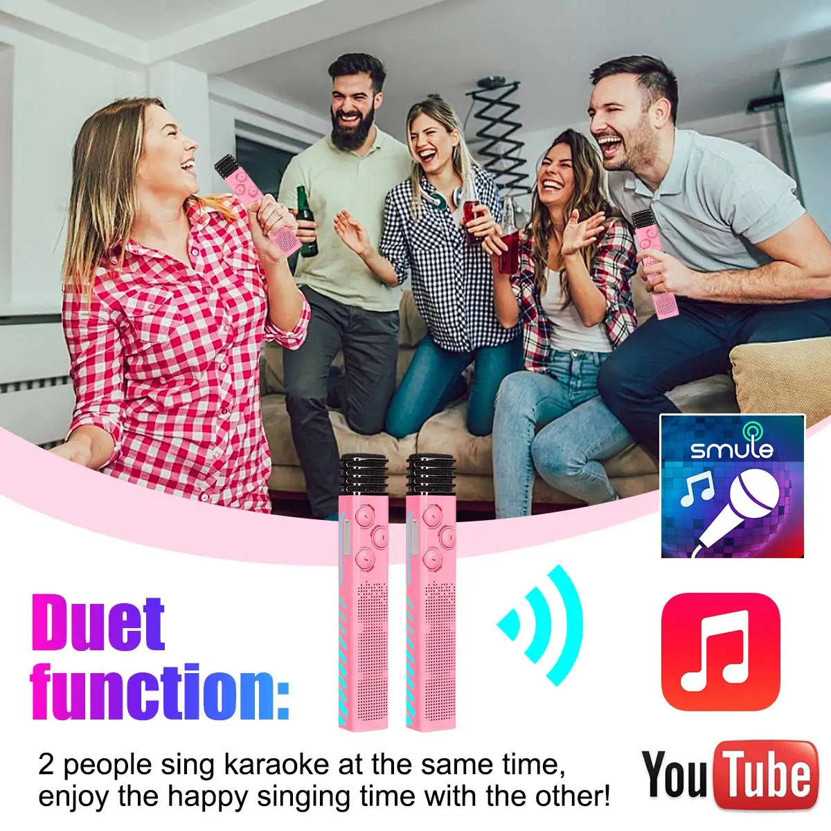 

Portable Wireless Microphone Bluetooth Speaker Player Recorder 3 in1 Karaoke Microphone HIFI speaker for Home KTV Pro Singing