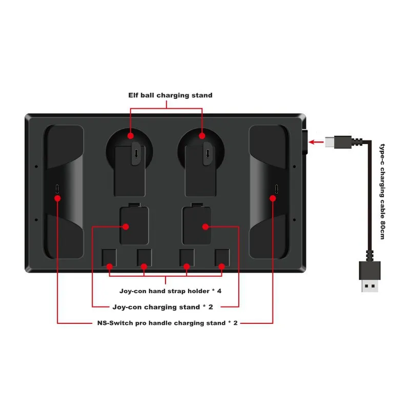 Многофункциональная зарядная подставка для диска Joy-conPRO с ручкой Elf Ball Charging Base |
