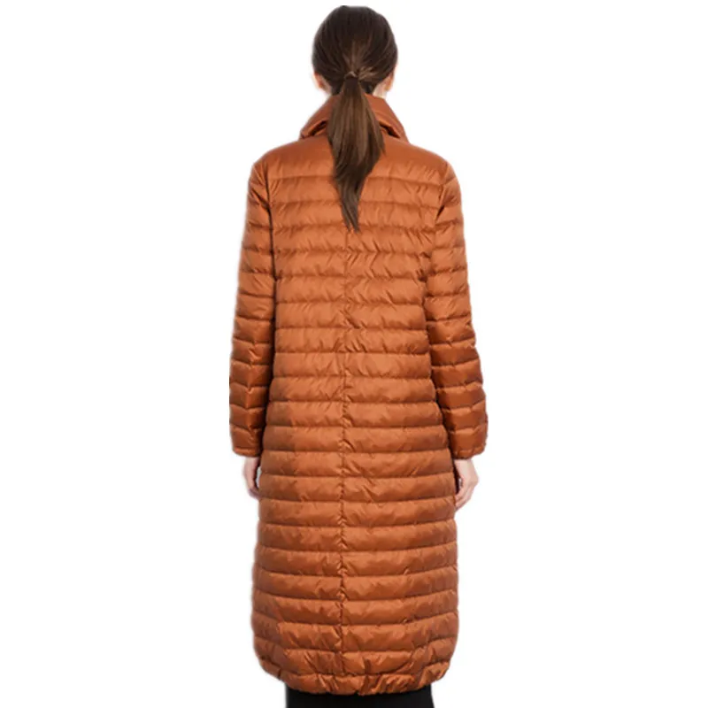 

Duck White 20% Down Coat 2020 Autumn Winter Jacket Women Long Thin Ultralight Jackets Female manteau femme hiver WYQ952