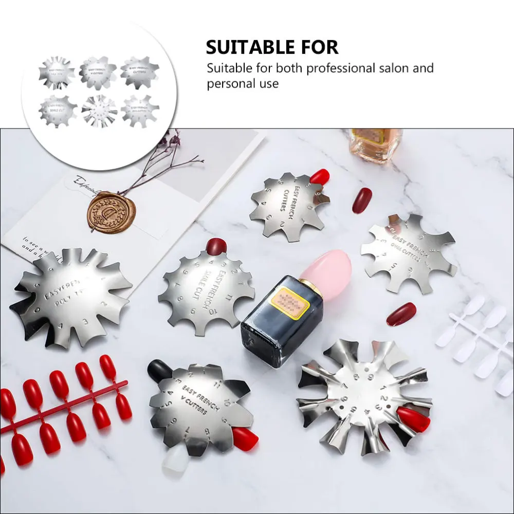 

6pcs Practical Manicure Molds Nail Art Molding Templates Nail Art Making Molds