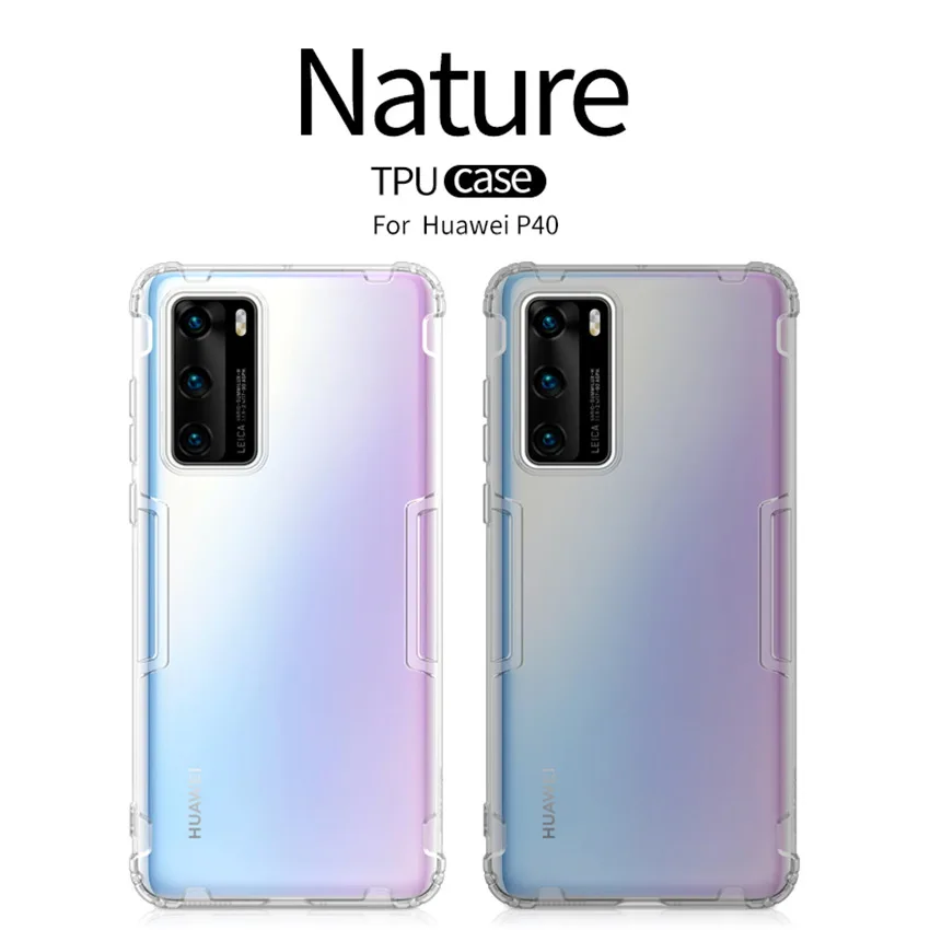 

For Huawei P40 Case NILLKIN Nature Ultra Thin Slim TPU Case For Huawei P40 High Quality Fitted Cases Soft Cover