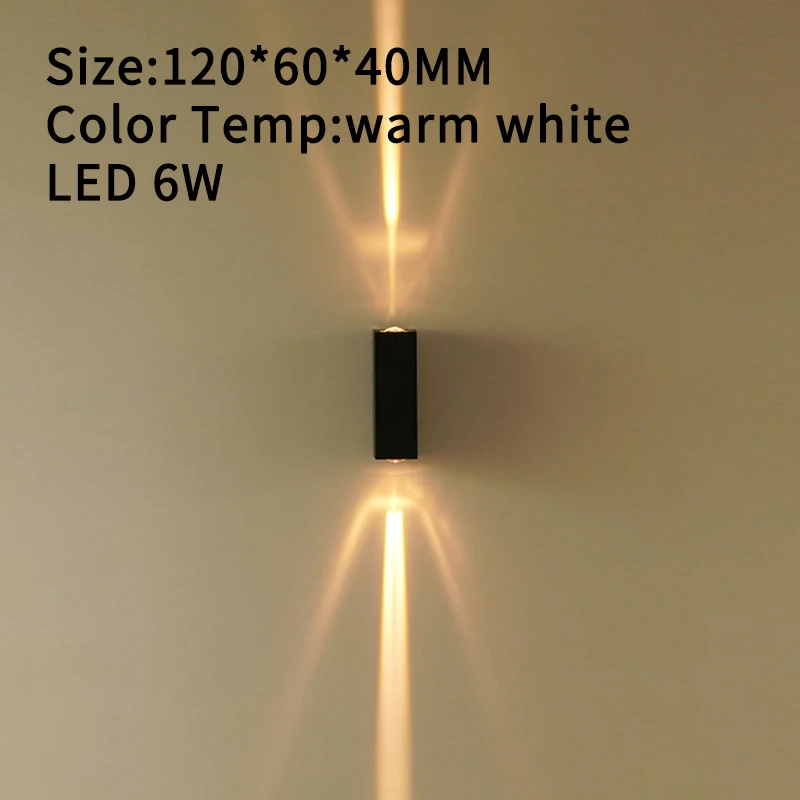 Вверх и вниз водонепроницаемый светодиодный настенный светильник наружный