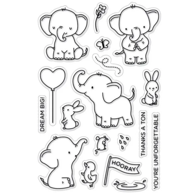 

Clear Stamp Soft Seal Stencil Little Girl Letters Forest Animal Transparent Crafts Scrapbooking Paper Card DIY Album Handbook