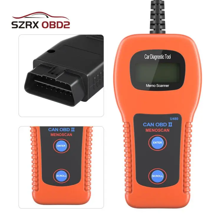 

Auto Code Reader U480 OBD2 OBDII EOBD Check Engine CAN-BUS Read/Clean Trouble Code Support 1996&Newer OBD Car Scanner Tool