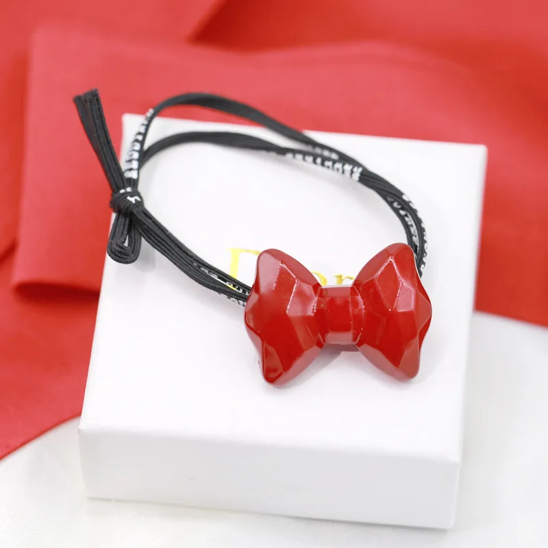 Милый детский бисерный повязка на голову с красными звездами сердцами и бантами высокоэластичные украшения для девочек.