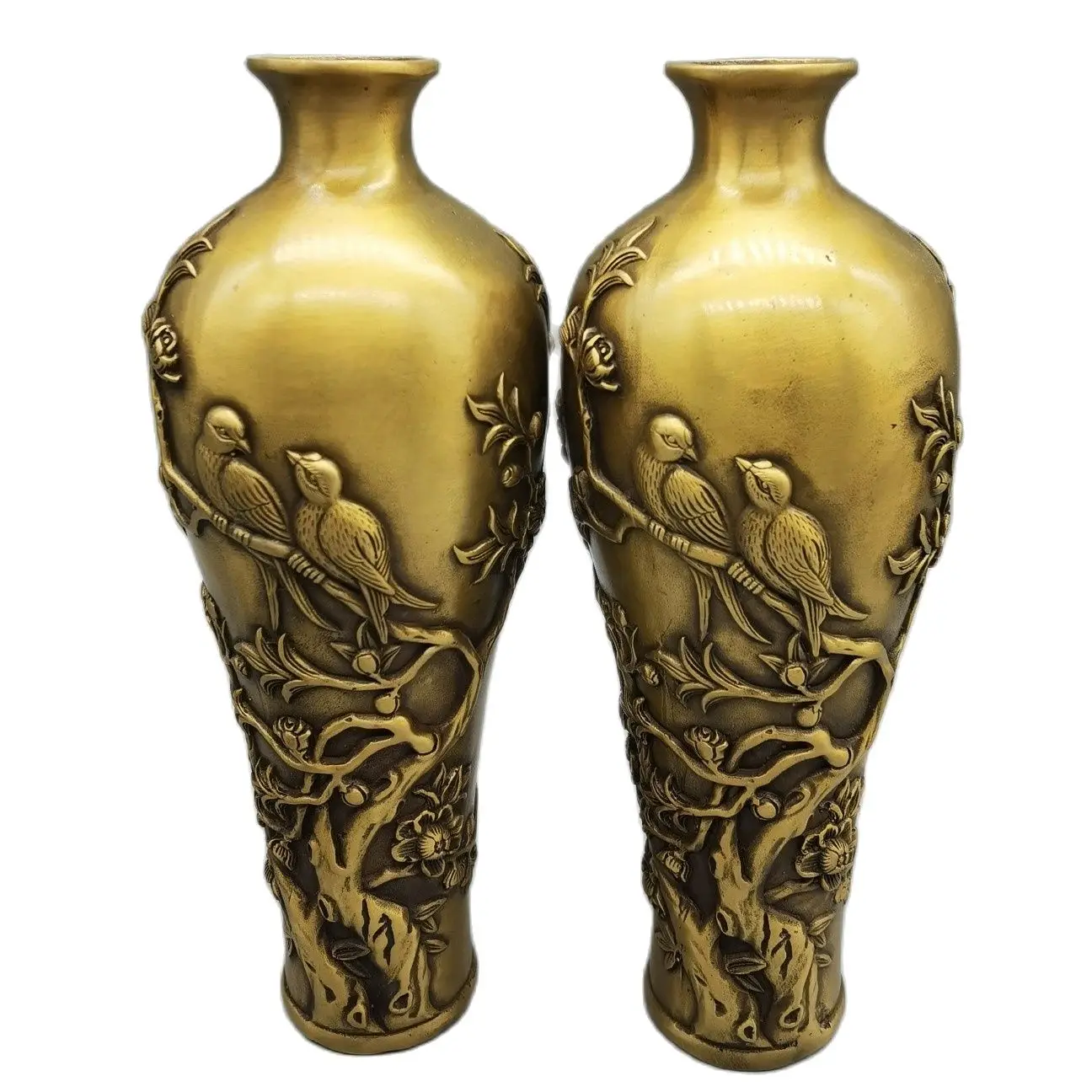 

Высота 22 см! Коллекция 1 пара, китайская старая медная ручная работа, высококачественное украшение для дома, металлические изделия